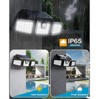 3-Head Solar Spotlight With Motion Detector