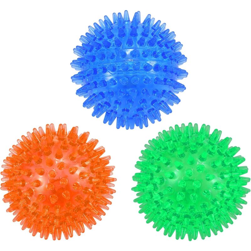 3 Pack Squeaky Dog Balls, Dog Chew Ball, Floating Pool Toy, Puppy Throwing Toy, Chew Toy For Boredom