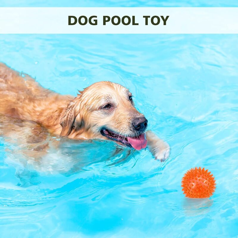 3 Pack Squeaky Dog Balls, Dog Chew Ball, Floating Pool Toy, Puppy Throwing Toy, Chew Toy For Boredom