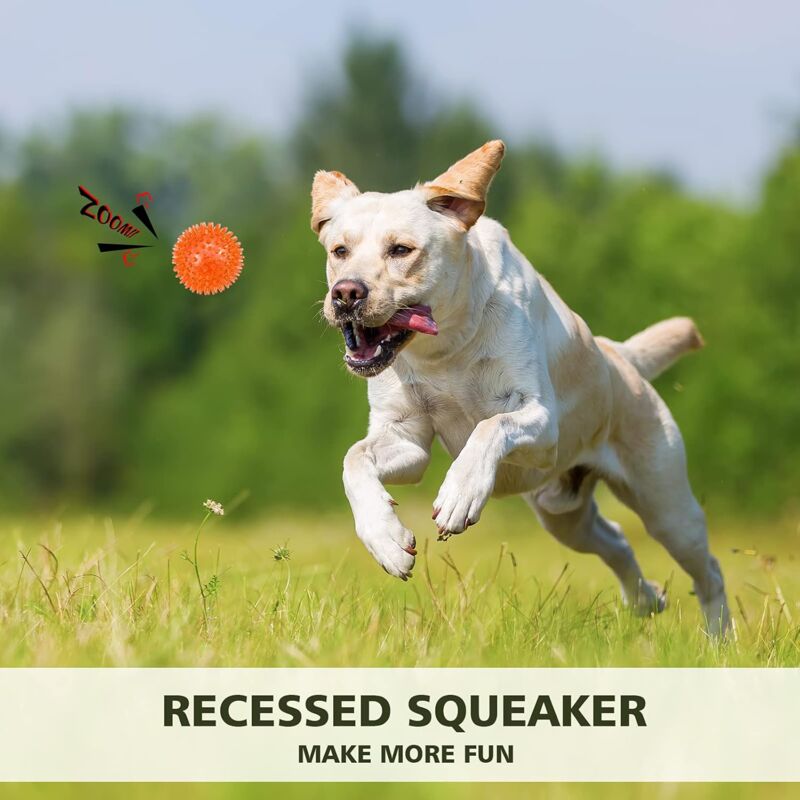3 Pack Squeaky Dog Balls, Dog Chew Ball, Floating Pool Toy, Puppy Throwing Toy, Chew Toy For Boredom