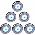 Wireless LED Motion Sensor Light For Closet, Stairs, Hallway, Kitchen, Bedroom (6 pcs) (Silver Shell (White Light)