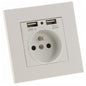 Sharplace Wall Socket, Wall Socket, Dual Usb 5V/2100Ma, 2 Port Usb Socket Convenient And Easy To Manage
