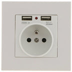 Sharplace Wall Socket, Wall Socket, Dual Usb 5V/2100Ma, 2 Port Usb Socket Convenient And Easy To Manage
