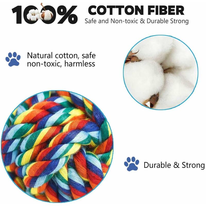 Dog Toys, ROpe Dog Toys, Chew Toys, Interactive Dog Toys, For Small/Medium Dogs (4 Pieces)