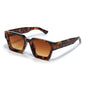 Square sunglasses - Women's sunglasses - Festival sunglasses - Rave sunglasses - Glasses - Thick frame - Leopard print with brown lenses