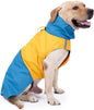 Dog Raincoat - Dog Jacket - Waterproof Winter Dog Jackets - Windproof Dog Jacket - Winter Dog Jacket - Reflective Strip - Perfect for Small and Medium Dogs - Blue and Yellow - Size M