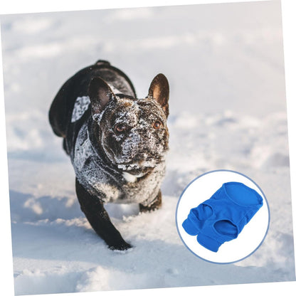 Dog coat - Fleece vest - Dog sweater - Warm winter coat - Pull-on fleece coat - Leash with ring - Perfect for small and medium dogs - Blue - Size M