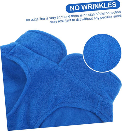 Dog coat - Fleece vest - Dog sweater - Warm winter coat - Pull-on fleece coat - Leash with ring - Perfect for small and medium dogs - Blue - Size M