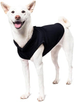 Dog Coat - Fleece Vest - Dog Sweater - Warm Winter Coat - Pull-On Fleece Coat - Leash with Ring - Perfect for Small and Medium Dogs - Black - Size XL