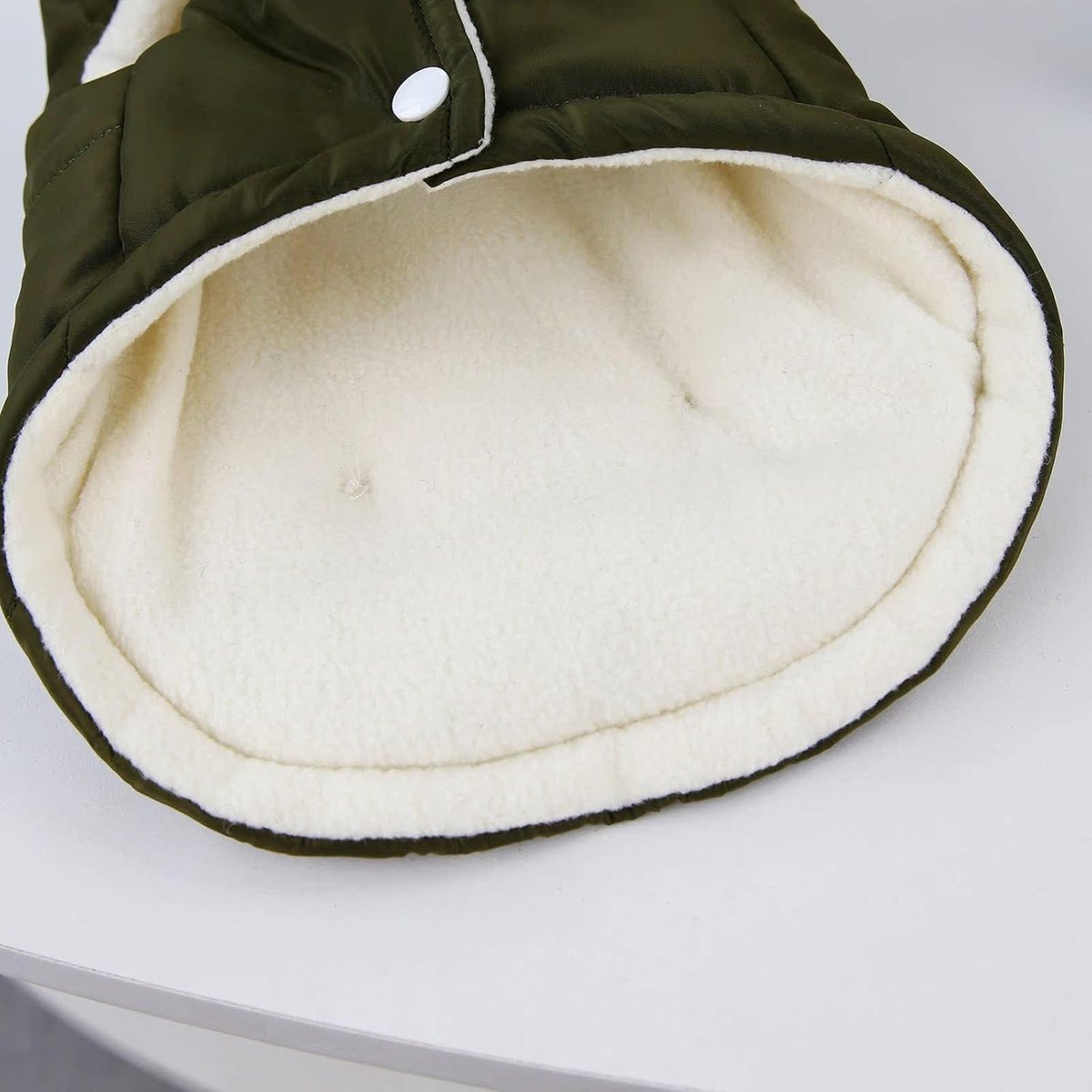 Dog Coat - Extreme Cold Weather Coat - Winter Dog Coat - Warm Dog Coat - Windproof Dog Coat - Velvet Dog Coat - Thick Winter Clothing - Fur Collar - Perfect for Dogs - Size XXL - Green