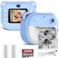 Instant Camera, 1080p HD Digital Camera, Suitable for Boys and Girls, Includes a GB Memory Card and Printer Paper - Blue