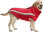 Dog Coat - Waterproof and Warm for Winter - Warm Dog Jacket - Windproof Fleece for Puppies - Reflective Outerwear - Cold Weather Vest - Perfect for Small, Medium, and Large Dogs - Red - Size 4XL