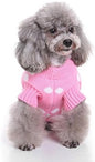 Dog Sweater - Classic Dog Sweater - Polka Dot Knit Sweater - Dog Coat - Puppy Clothes - Autumn and Winter Dog Clothes - Pink - Size L - Perfect for Small Dogs - Medium-Sized Dogs - Party Clothes