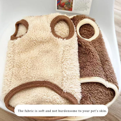 Dog Sweater - Dog Coat - Warm Winter Sweater - Warm Dog Coat - Bear Puppy - Plush Coat - Warm Clothing - Perfect for Small Dogs - Medium Dogs - Dog - Coffee - Beige - Size M