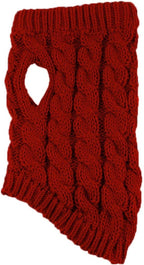 Dog Coat - Dog Sweater Vest - Warm Dog Coat - Winter Dog Sweater - Soft Knitted Wool Dog Clothes - Crochet Coat - Perfect for Small Dogs - Medium-Sized Dogs - Size XL - Red