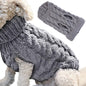 Dog Coat - Dog Vest - Warm Dog Coat - Winter Dog Sweater - Soft Knitted Wool Dog Clothes - Crochet Coat - Perfect for Small and Medium Dogs - Size L - Grijs