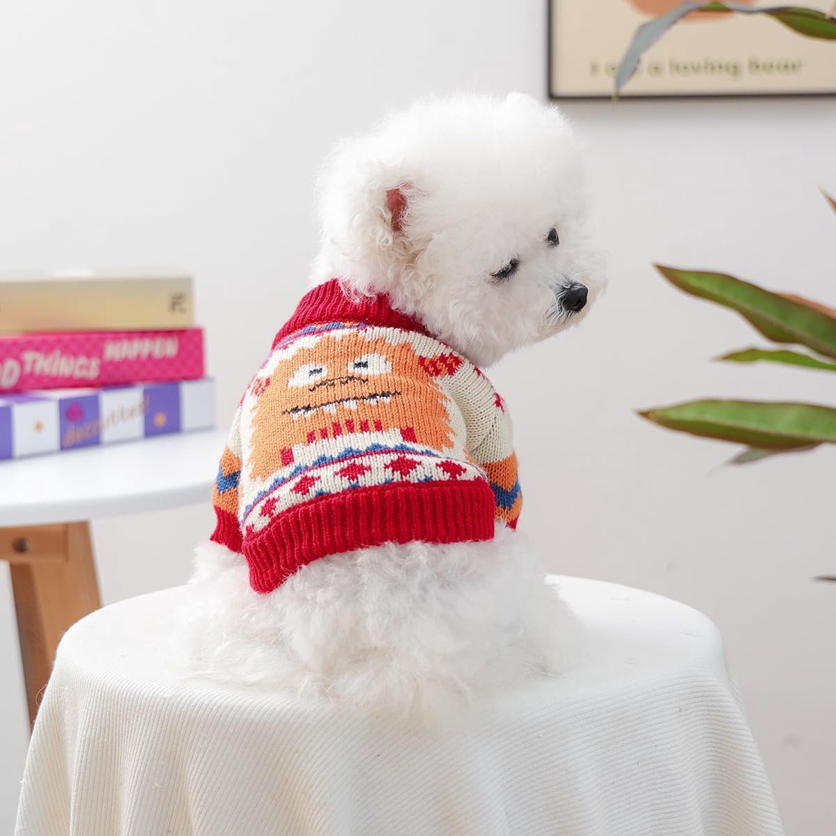 Dog Coat - Dog Sweater - Sweater for Small Dogs - Dog Sweater - Winter Knitted Sweater - Warm and Lightweight Cat Sweater - Perfect for Chihuahuas - Holidays - Christmas Decorations - Christmas - Size L