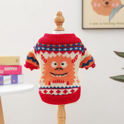 Dog Coat - Dog Sweater - Sweater for Small Dogs - Dog Sweater - Winter Knitted Sweater - Warm and Lightweight Cat Sweater - Perfect for Chihuahuas - Holidays - Christmas Decorations - Christmas - Size M