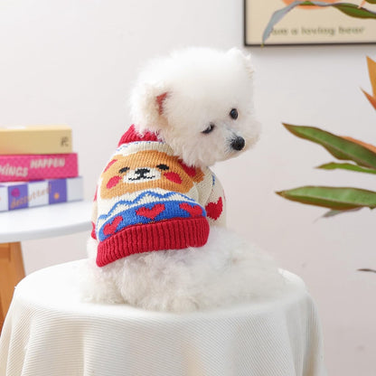 Dog Coat - Dog Sweater - Warm Winter Dog Clothes - Knit Sweater - Dog Pullover - Lightweight and Warm Cat Sweater - Perfect for Chihuahuas - Birthday Clothes - Christmas Decorations - Christmas - Size XL