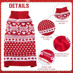 Dog sweater - Christmas sweaters for dogs - Sleeveless dog sweaters - Dog coat - Warm sweater for puppies in autumn and winter - Ugly sweater - Perfect for small dogs - Dog - Medium - New Year's holidays