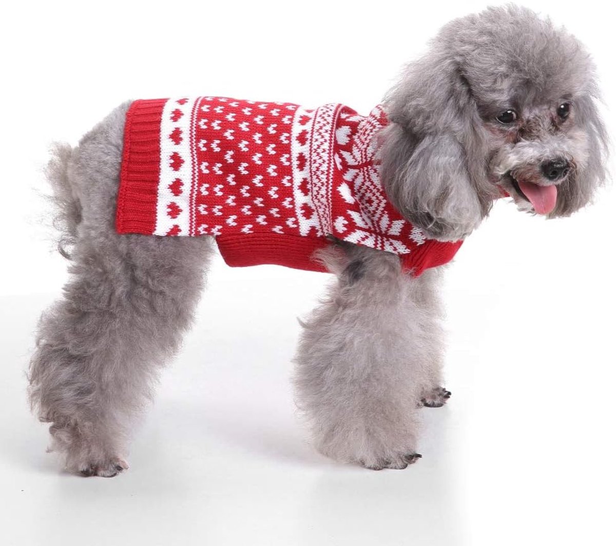 Dog sweater - Christmas sweaters for dogs - Sleeveless dog sweaters - Dog coat - Warm sweater for puppies in autumn and winter - Ugly sweater - Perfect for small dogs - Dog - Medium - New Year's holidays