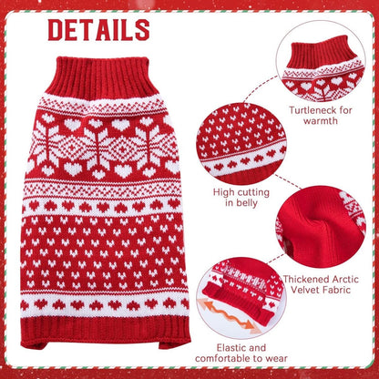 Dog Sweater - Christmas Dog Sweaters - Sleeveless Dog Sweaters - Dog Coat - Warm Autumn and Winter Puppy Sweater - Ugly Sweater - Perfect for Small Dogs - Dog - Medium - New Year's Holidays - XL