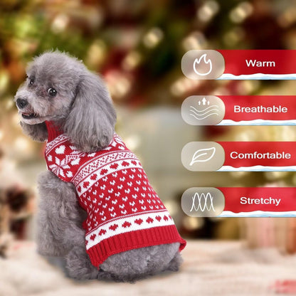 Dog Sweater - Christmas Dog Sweaters - Sleeveless Dog Sweaters - Dog Coat - Warm Autumn and Winter Puppy Sweater - Ugly Sweater - Perfect for Small Dogs - Dog - Medium - New Year's Holidays - XL