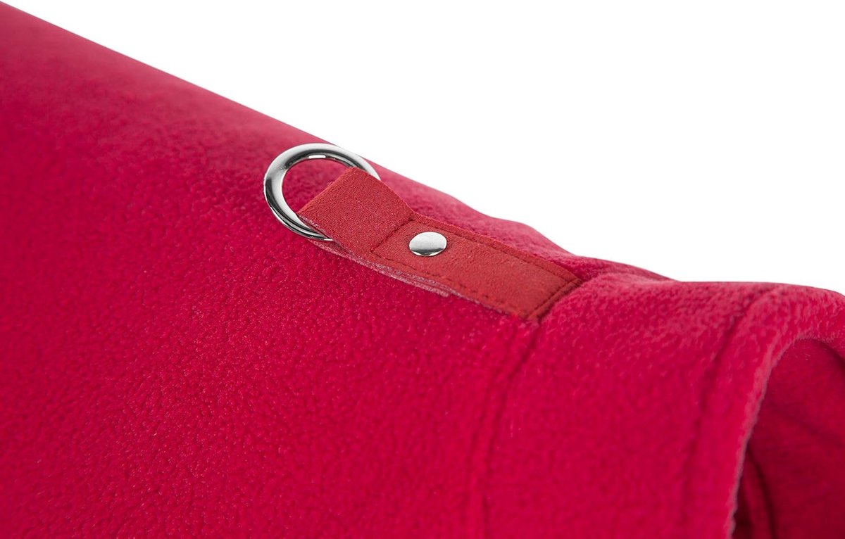 Dog Coat - Fleece Dog Vest - Winter Dog Coat - Warm Dog Coat - Fleece Dog Sweater - Ring Leash - Perfect for Small and Medium Dogs - Red - Size M