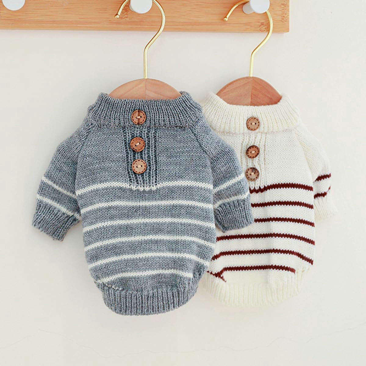 Dog Coat - Dog Sweater - Dog Jumpsuit - Cat Overalls - Striped Puppy Sweater Coat - Puppy Pyjamas - Dog Sweatshirt - Perfect for Party Costumes - Grijs - Party Decoration - Christmas - Size XL