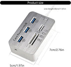 USB 3.0 Hub with 3-Port Splitter and Memory Card Reader - SD/TF/Micro SD Card Reader - USB 3.0 Hub