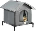 1 Pack Gray Cat and Dog Bed, Waterproof Insulated Durable Pet House Compatible with Cats and Dogs, 36x36cm