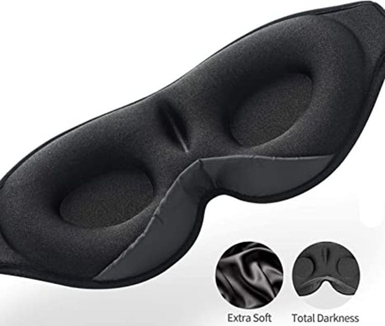 Bluetooth Sleep Headphones in Headband with Eye Mask, Wireless Stereo Music for Sleep and Relaxation, Gray