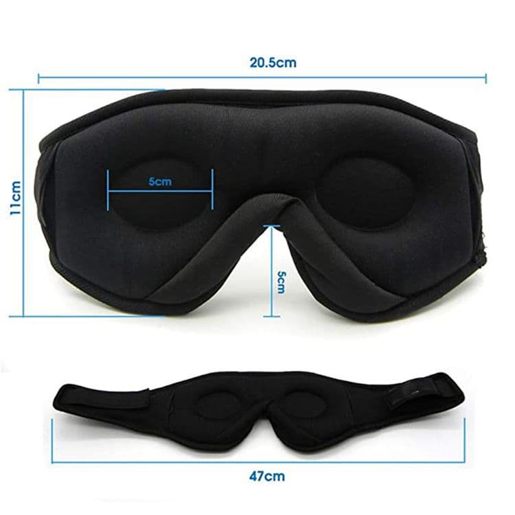 Bluetooth Sleep Headphones in Headband with Eye Mask, Wireless Stereo Music for Sleep and Relaxation, Gray