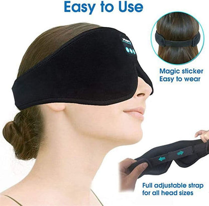 Bluetooth Sleep Headphones in Headband with Eye Mask, Wireless Stereo Music for Sleep and Relaxation, Gray