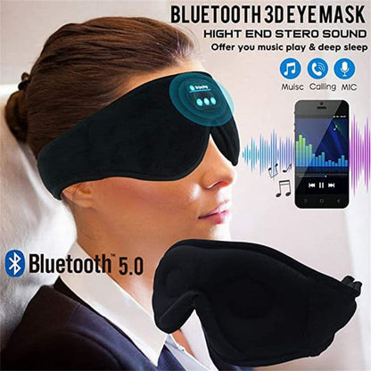 Bluetooth Sleep Headphones in Headband with Eye Mask, Wireless Stereo Music for Sleep and Relaxation, Gray