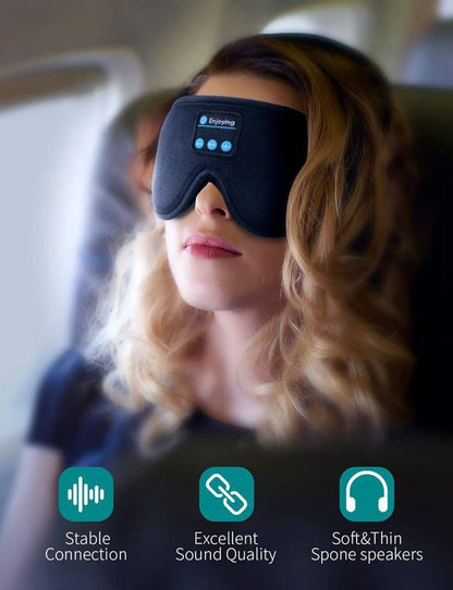 Bluetooth Sleep Headphones in Headband with Eye Mask, Wireless Stereo Music for Sleep and Relaxation, Gray