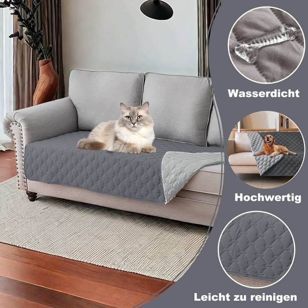 Waterproof Leakproof Double-Sided Dog Blanket Furniture Protector for Pets, 130x200cm