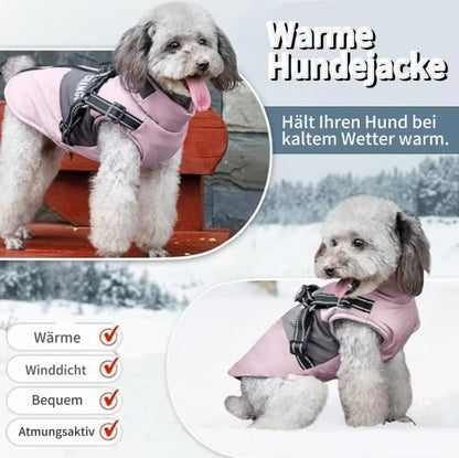 Warm Soft Winter Dog Vest Jacket with Stand Collar, Wind and Waterproof, Multiple Colors for Small Medium Large Dogs, XXL, Pink