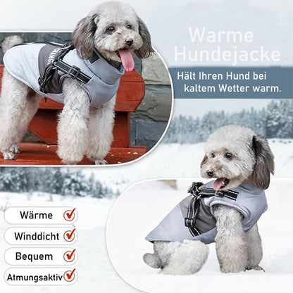 Warm Soft Winter Dog Vest with Stand Collar, Wind and Waterproof, Multiple Colors, Blue, S M L XL
