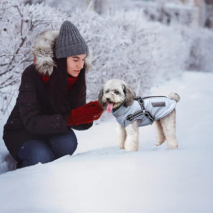 Warm Soft Winter Dog Vest with Stand Collar, Wind and Waterproof, Multiple Colors, Blue, S M L XL