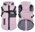 Warm Soft Winter Dog Vest with Stand Collar, Wind and Waterproof, Multiple Colors, Pink, S to XL