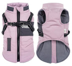 Warm Soft Winter Dog Vest with Stand Collar, Wind and Waterproof, Multiple Colors, Pink, S to XL