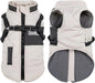 1 Warm Soft Winter Dog Vest with Stand Collar, Wind and Waterproof, Multiple Colors, S M L XL, Beige
