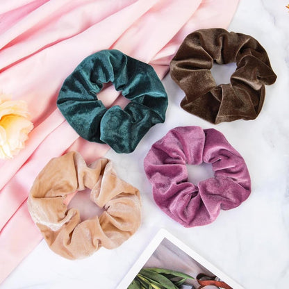 12pcs Velvet Hair Scrunchies for Women, Large Size