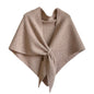 Women's Faux Cashmere Shawl Scarf Warm Extra-Long Triangular Wrap, 180 x 70 cm, Light Brown