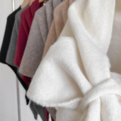 Women's Faux Cashmere Shawl Scarf Warm Extra-Long Triangular Wrap, 180 x 70 cm, Light Brown