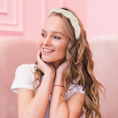 4-Pack Braided Headbands for Women, Wide Tiaras