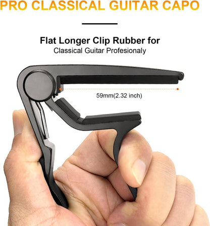 Guitar Capo Clamp, Compatible with Acoustic and Electric Guitars