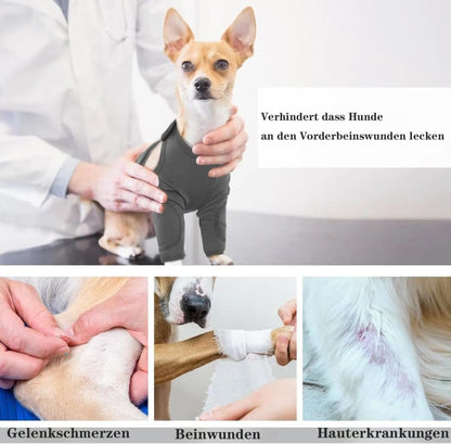 3XL Dog Elbow Protection, Dark Gray, Breathable Elastic Post-Surgery Foreleg Cover to Prevent Licking and Biting