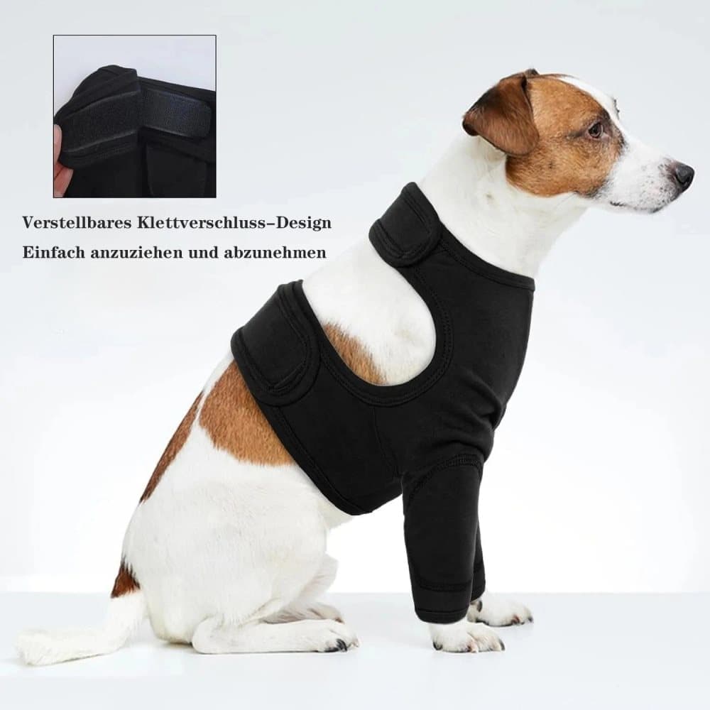 Elbow Protection for Dogs Breathable Elastic Post-Surgery Foreleg Guard Against Licking and Biting, XL, Dark Gray